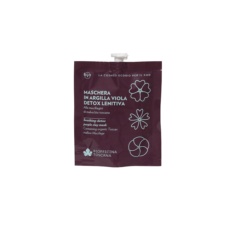 Purple Clay Mask Detox-Lenitive - Biofficina Toscana