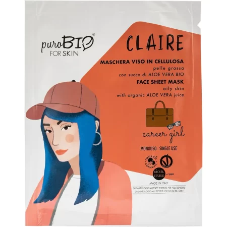 CLAIRE Maschera viso tessuto - Purobio